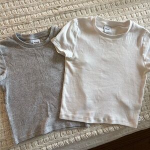 TNA Short Sleeve Tees in Gray and White (2)